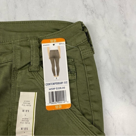 Joie Park Cargo Pant Side Zip Skinny Ankle Jeans Pants Army Green Size 12/31 NWT - Picture 4 of 8